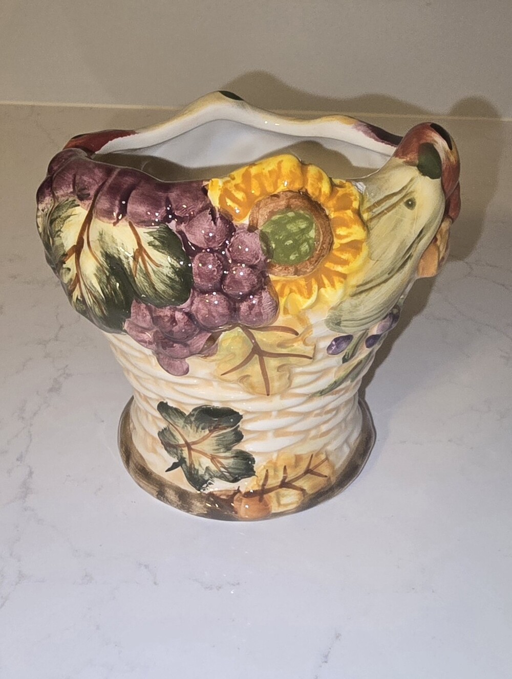 Colorful Ceramic Creamer Set with Fruit Design - Picture 3 of 5